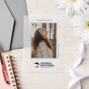 Georgia Southern University Graduation Eagle Vellum Invitations