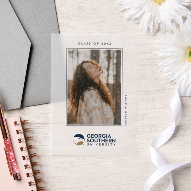 Georgia Southern University Graduation Eagle Vellum Invitations (Wedding)