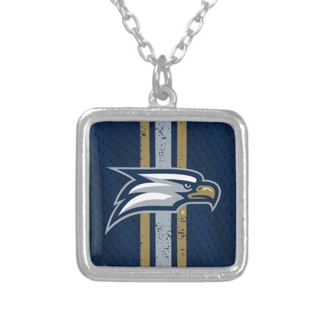Georgia Southern University Jersey Silver Plated Necklace (Front)