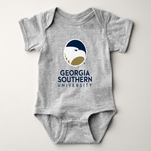 Georgia Southern University Logo & Text Baby Bodysuit (Front)