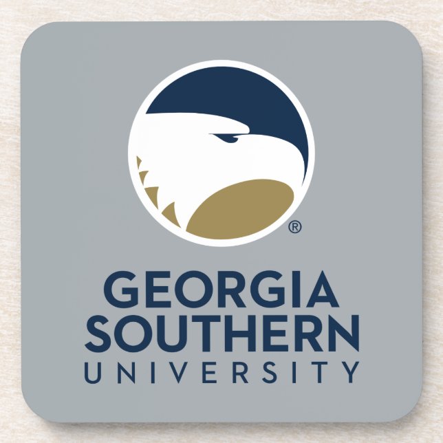Georgia Southern University Logo & Text Beverage Coaster (Front)