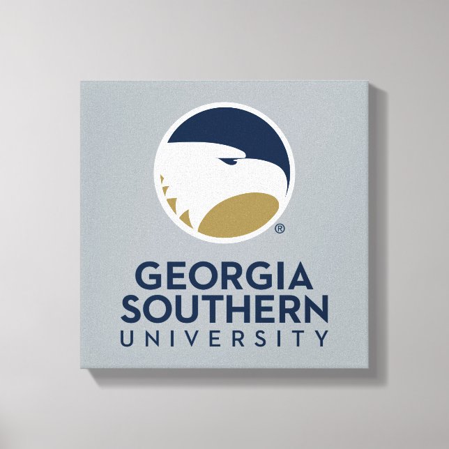 Georgia Southern University Logo & Text Canvas Print (Front)