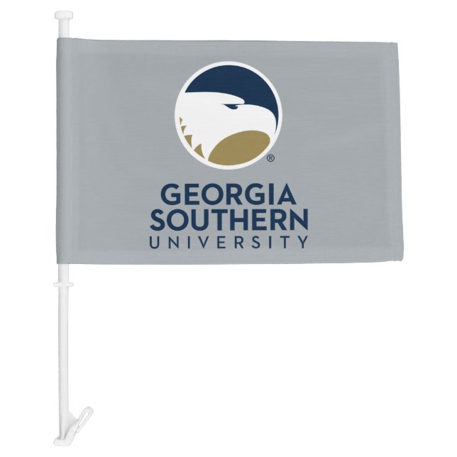 Georgia Southern University Logo & Text Car Flag (Front)
