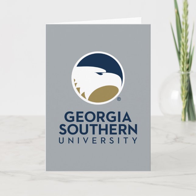 Georgia Southern University Logo & Text Card (Front)