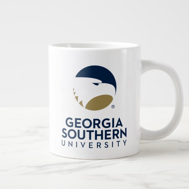 Georgia Southern University Logo & Text Giant Coffee Mug (Right)