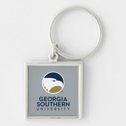 Georgia Southern University Logo  Text Keychain