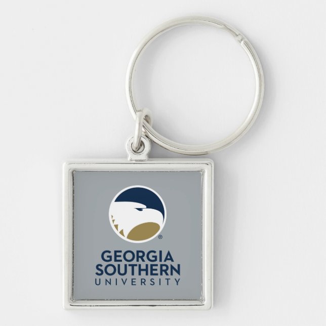 Georgia Southern University Logo & Text Keychain (Front)
