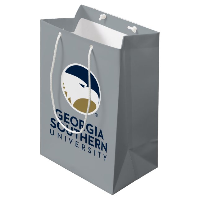 Georgia Southern University Logo & Text Medium Gift Bag (Front Angled)