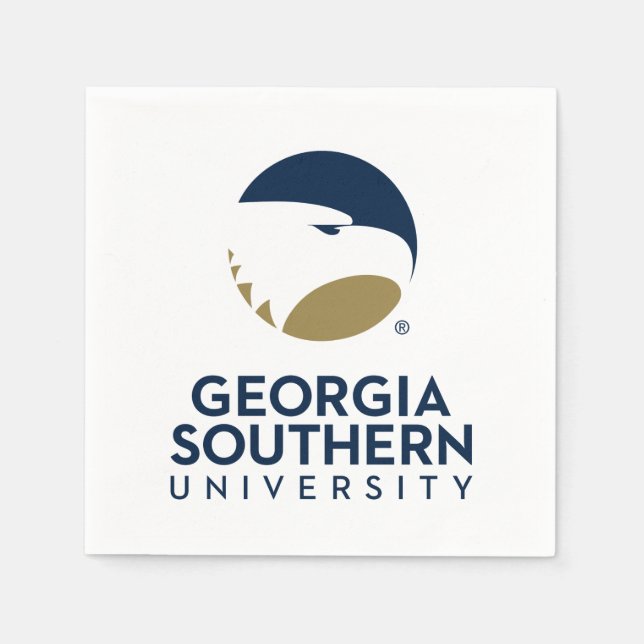 Georgia Southern University Logo & Text Napkins (Front)