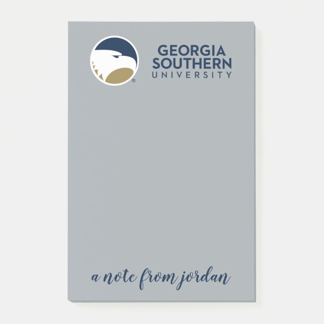 Georgia Southern University Logo & Text Post-it Notes (Front)