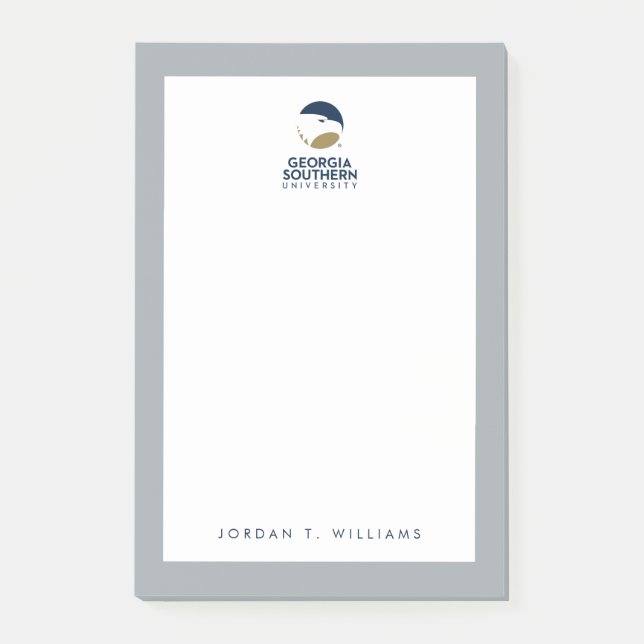 Georgia Southern University Logo & Text Post-it Notes (Front)