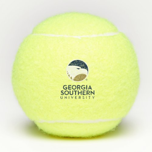 Georgia Southern University Logo  Text Tennis Balls