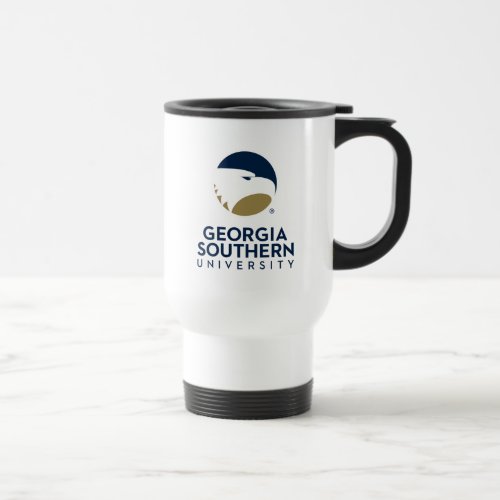 Georgia Southern University Logo  Text Travel Mug