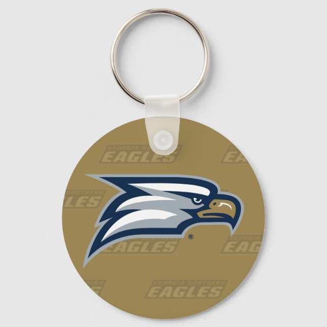 Georgia Southern University Logo Watermark Keychain (Front)