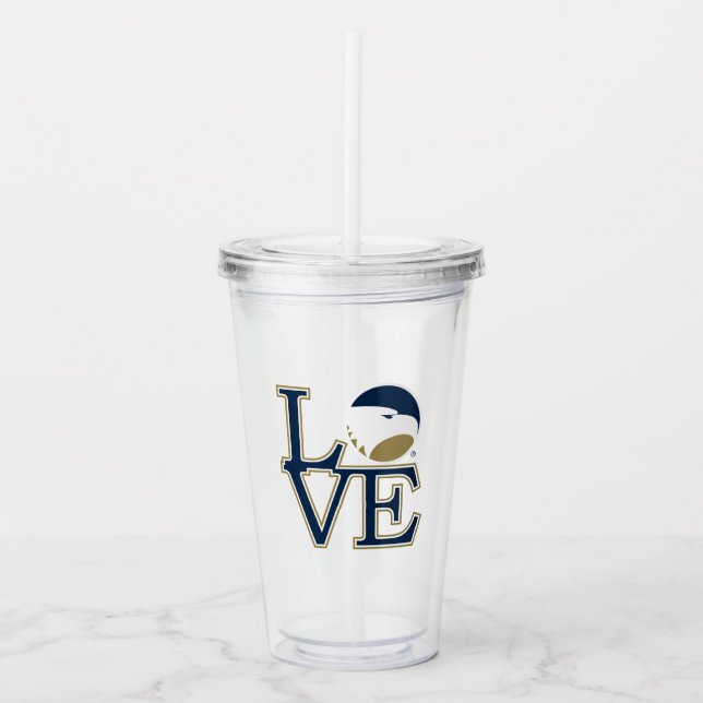Georgia Southern University Love Acrylic Tumbler (Front)