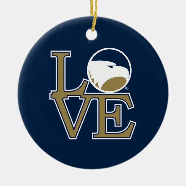 Georgia Southern University Love Ceramic Ornament (Front)