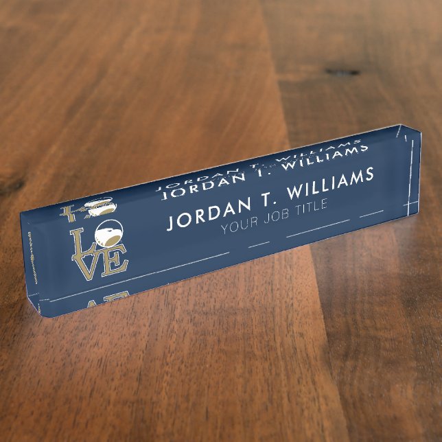 Georgia Southern University Love Desk Name Plate (Side)