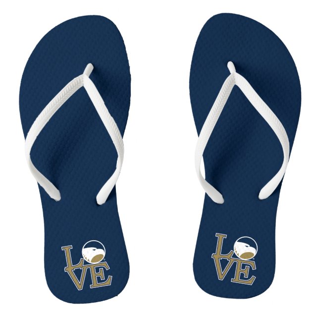 Georgia Southern University Love Flip Flops (Footbed)