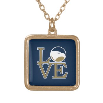 Georgia Southern University Love Gold Plated Necklace by georgiasouthern at Zazzle