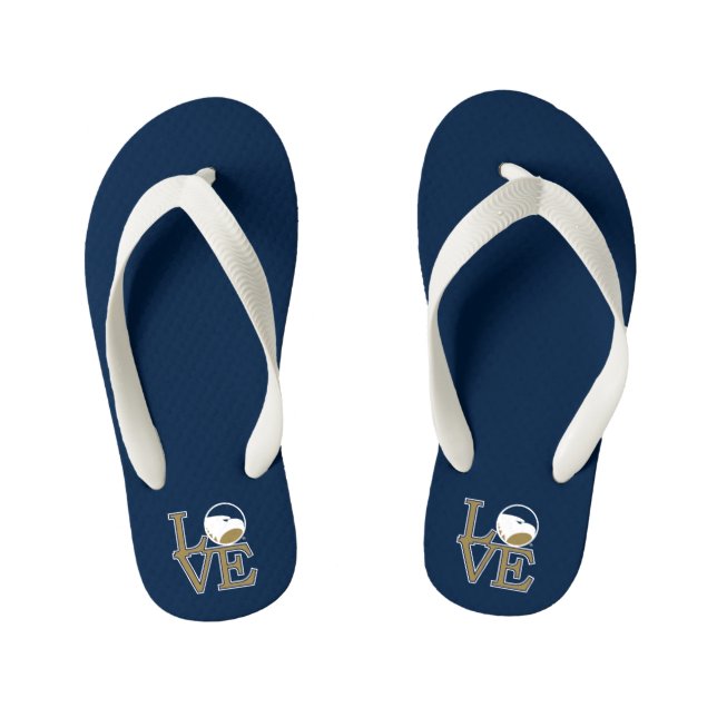 Georgia Southern University Love Kid's Flip Flops (Footbed)