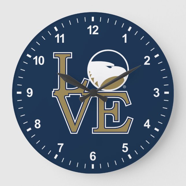 Georgia Southern University Love Large Clock (Front)