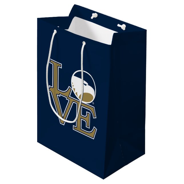 Georgia Southern University Love Medium Gift Bag (Front Angled)