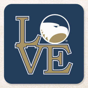 Georgia Southern University Love Square Paper Coaster
