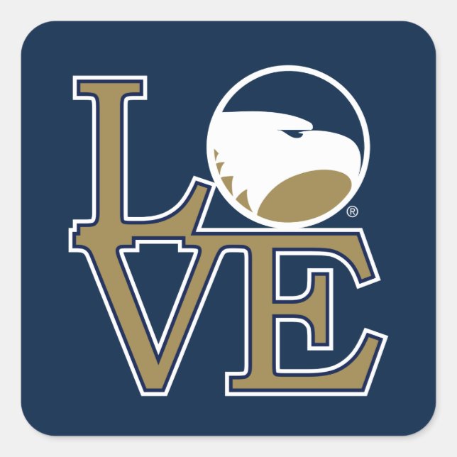 Georgia Southern University Love Square Sticker (Front)