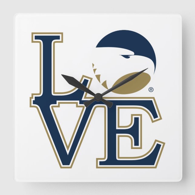 Georgia Southern University Love Square Wall Clock (Front)