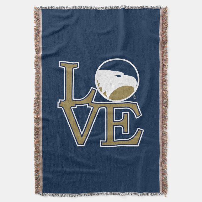 Georgia Southern University Love Throw Blanket (Front Vertical)