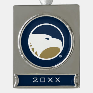 Georgia Southern University Mark Silver Plated Banner Ornament