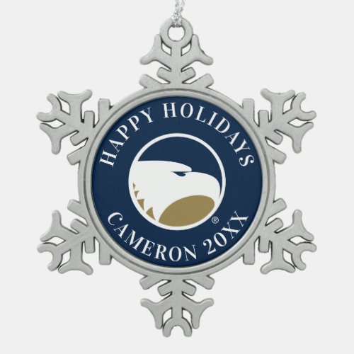 Georgia Southern University Mark Snowflake Pewter Christmas Ornament