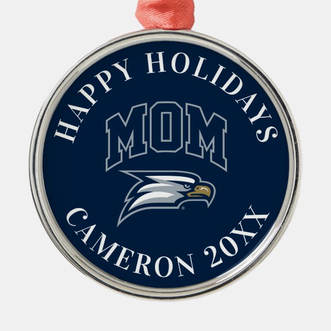 Georgia Southern University Mom Metal Ornament (Front)