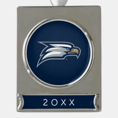 Georgia Southern University Silver Plated Banner Ornament