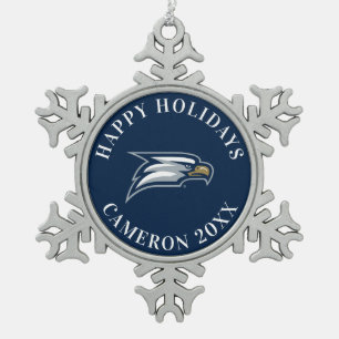 Georgia Southern University Snowflake Pewter Christmas Ornament