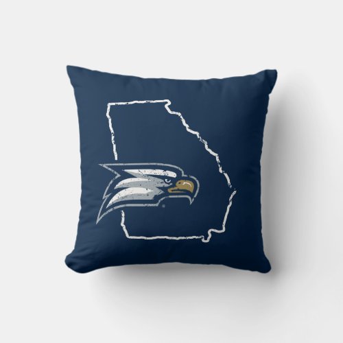 Georgia Southern University State Love Throw Pillow