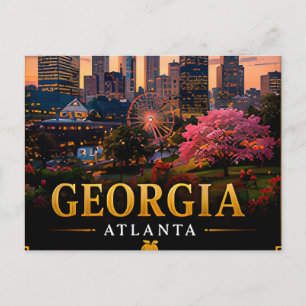 🌳 Georgia Souvenir Southern State Travelers 📍 Postcard