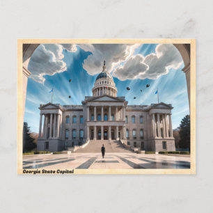 Georgia State Capital Vintage Travel Postcard