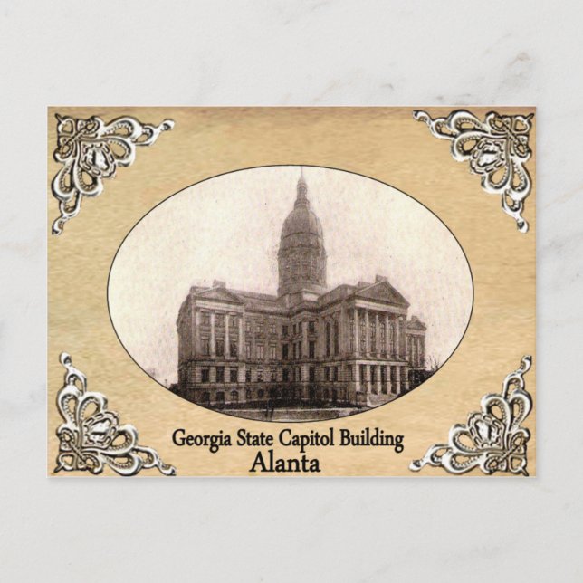 Georgia State Capitol Building Old Postcard (Front)