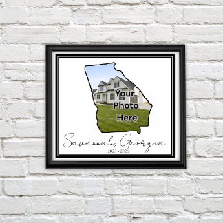 Georgia State Custom Photo PCS Gift Poster