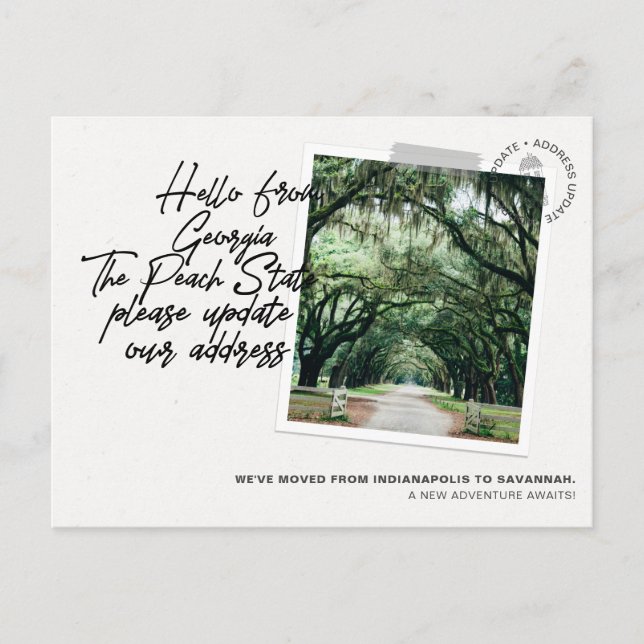 Georgia State Destination Moving Announcement (Front)