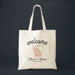 GEORGIA State  Destination Wedding ANY COLOR   Tote Bag<br><div class="desc">Give your guests a warm welcome to your GEORGIA wedding with a bag full of snacks and treats personalized with the state where you're getting married and the bride and groom's names and wedding date. Design features "welcome" in contemporary calligraphy script along with bride and groom's names and wedding date...</div>