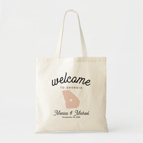 GEORGIA State  Destination Wedding ANY COLOR   Tote Bag