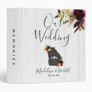 Chic and elegant wedding photo album binder, Zazzle