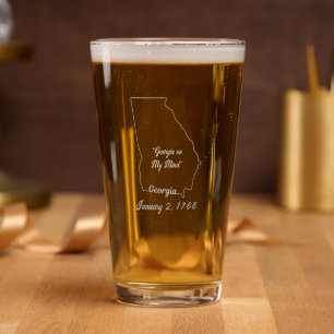 Georgia-State Etched Glassware
