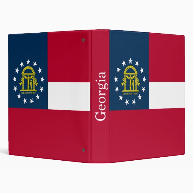 Georgia State Flag 3 Ring Binder (Background)