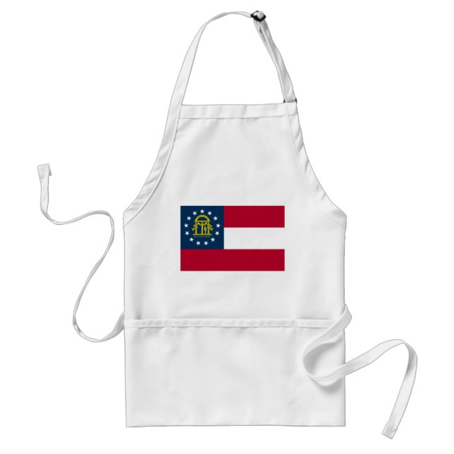 Georgia State Flag Adult Apron (Front)