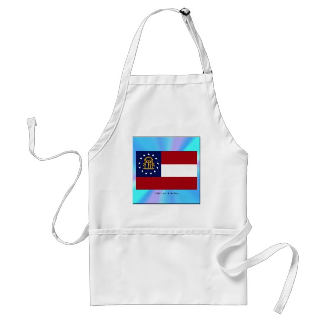 Georgia State Flag Adult Apron (Front)