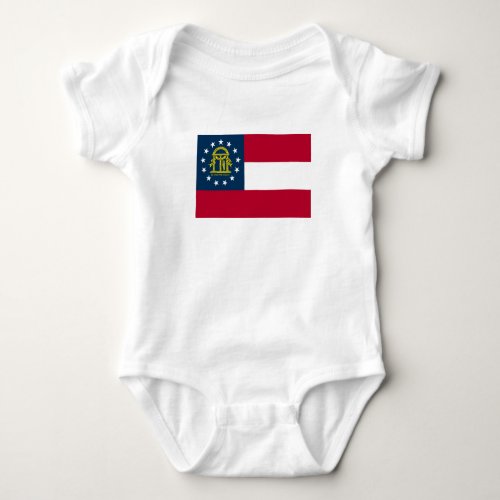 Georgia State Flag Baby Bodysuit