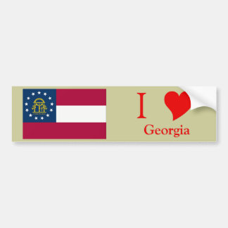 Georgia State Flag Bumper Sticker